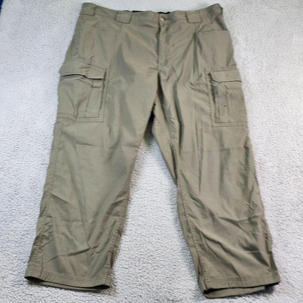 Duluth Trading Mens 2XL Beige Dry On The Fly Stretch Nylon Cargo Pants 71700